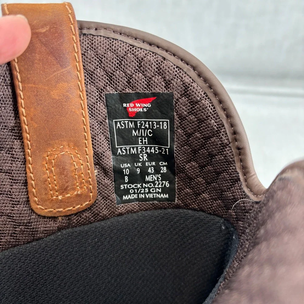 Red Wing Rio Flex 2276 Work Boot Brown Waterproof Steel Toe Mens 10 NARROW